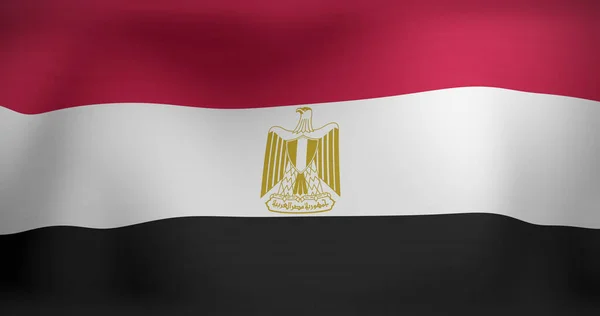 Obrázek Pohybující Vlajky Egyptské Vlny Národní Vlastenectví Koncepce Oslav Digitálně — Stock fotografie