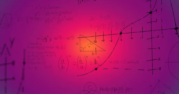 Image Formules Mathématiques Écrites Main Sur Fond Rose Science Mathématiques — Photo