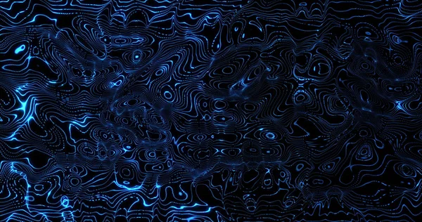 Immagine Sfondo Nero Con Onde Blu Movimento Colore Movimento Interfaccia — Foto Stock