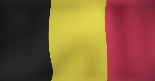 Imagen Bandera Movimiento Bélgica Ondeando Patriotismo Nacional Concepto Celebración Imagen — Foto de Stock