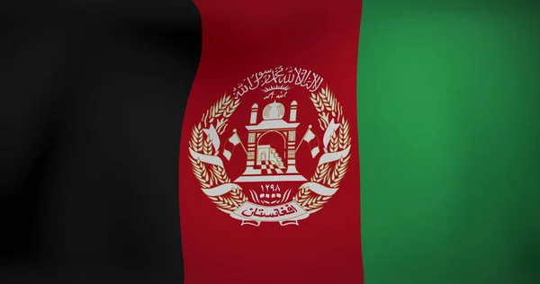 Afbeelding Van Wapperende Vlag Van Afghanistan Nationaal Symbool Patriottisme Onafhankelijkheidsconcept — Stockfoto