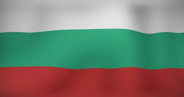 Beeld Van Bewegende Vlag Van Bulgaria Zwaaien Nationaal Patriottisme Viering — Stockfoto