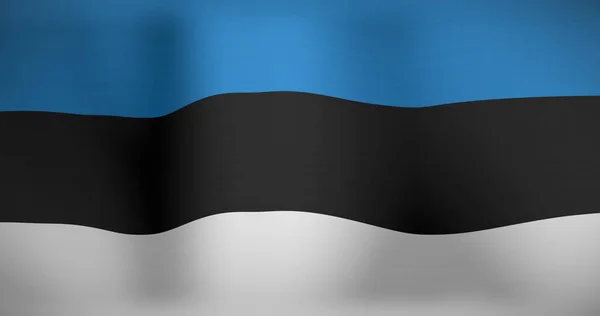 Зображення Рухомого Прапора Естонії Махає Національний Патріотизм Концепція Святкування Цифрове — стокове фото