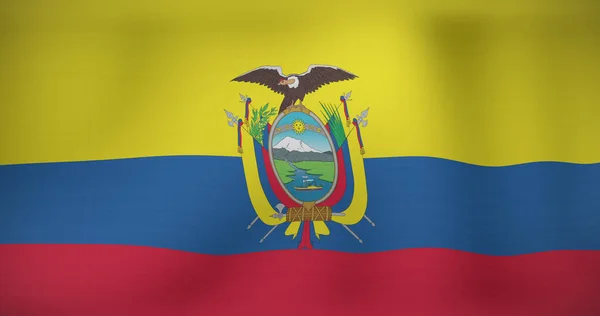 Afbeelding Van Bewegende Vlag Van Colombia Zwaaien Nationaal Patriottisme Viering — Stockfoto