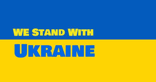 Image Stand Ukraine Text Flag Ukraine Ukraine Crisis International Politics — Stock Photo, Image