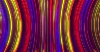 Çok renkli neon ışık yollarının animasyonu kusursuz döngü üzerinde hipnotik hareketlerle hareket ediyor. ışık, renk ve hareket konsepti dijital olarak oluşturulmuş video.