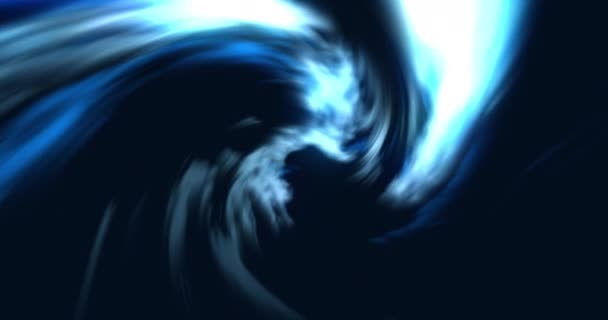 黒を背景に輝く青い光の波のアニメーション 光とパターンと動きの概念をデジタルで生成し — ストック動画