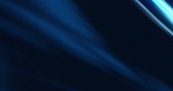 Animacja Świecącej Niebieskiej Fali Świetlnej Poruszającej Się Czarnym Tle Światło — Wideo stockowe