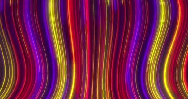 Animation Multi Coloured Neon Light Trails Moving Hypnotic Motion Seamless — Stock Video