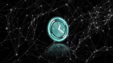 Zaman içinde hızlı hareket eden bağlantı ağının animasyonu. küresel bağlantılar, ağlar ve veri işleme konsepti dijital olarak oluşturulmuş video.