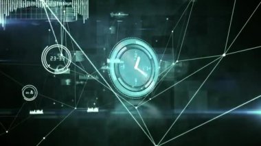 Zaman içinde hızlı hareket eden bağlantı ağının animasyonu. küresel bağlantılar, ağlar ve veri işleme konsepti dijital olarak oluşturulmuş video.