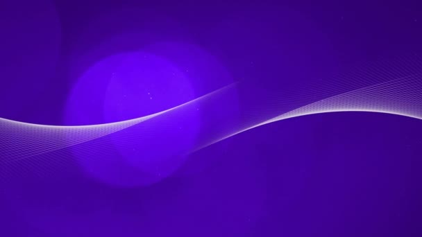 Анимация Фиолетовых Огней Волн Фиолетовом Синем Фоне Концепция Цвета Формы — стоковое видео