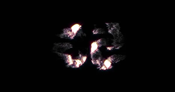 Изображение Символа Голограммы Вращающегося Черном Фоне Связи Бизнес Финансовая Концепция — стоковое фото