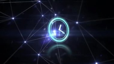 Zaman içinde hızlı hareket eden bağlantı ağının animasyonu. küresel bağlantılar, ağlar ve veri işleme konsepti dijital olarak oluşturulmuş video.