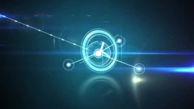 Zaman içinde hızlı hareket eden bağlantı ağının animasyonu. küresel bağlantılar, ağlar ve veri işleme konsepti dijital olarak oluşturulmuş video.