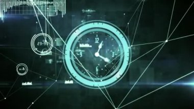 Zaman içinde hızlı hareket eden bağlantı ağının animasyonu. küresel bağlantılar, ağlar ve veri işleme konsepti dijital olarak oluşturulmuş video.