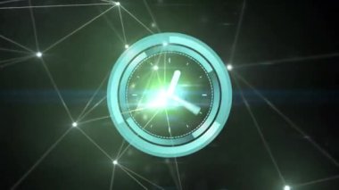 Zaman içinde hızlı hareket eden bağlantı ağının animasyonu. küresel bağlantılar, ağlar ve veri işleme konsepti dijital olarak oluşturulmuş video.