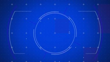 Mavi dijital uzayda dönen güvenlik sisteminin animasyonu. dijital güvenlik, güvenlik ve teknoloji konsepti dijital olarak oluşturuldu.