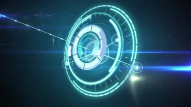 Kapsam taramasında bağlantı ağının animasyonu. küresel bağlantılar, ağlar ve veri işleme konsepti dijital olarak oluşturulmuş video.