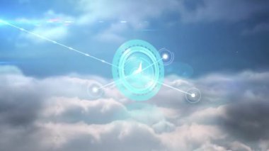 Zaman içinde hızlı hareket eden bağlantı ağının animasyonu. küresel bağlantılar, ağlar ve veri işleme konsepti dijital olarak oluşturulmuş video.