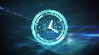 Zaman içinde hızlı hareket eden bağlantı ağının animasyonu. küresel bağlantılar, ağlar ve veri işleme konsepti dijital olarak oluşturulmuş video.