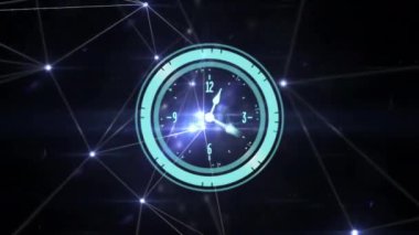 Zaman içinde hızlı hareket eden bağlantı ağının animasyonu. küresel bağlantılar, ağlar ve veri işleme konsepti dijital olarak oluşturulmuş video.