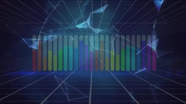 Dünya üzerindeki istatistiklerin ve bağlantıların animasyonu. küresel veri işleme, bağlantılar, hesaplama ve dijital arayüz kavramı dijital olarak oluşturulmuş video.