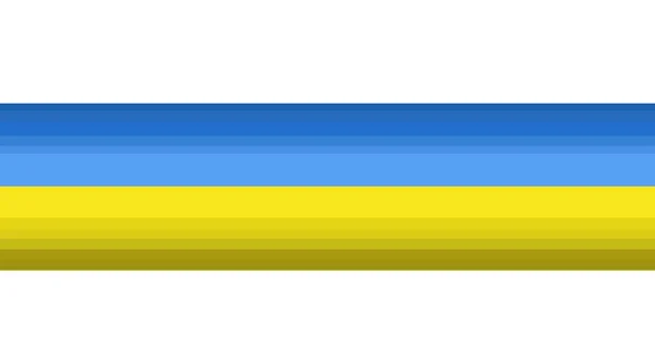 Digitales Bild Der Gelben Und Blauen Ukrainischen Flagge Auf Weißem — Stockfoto