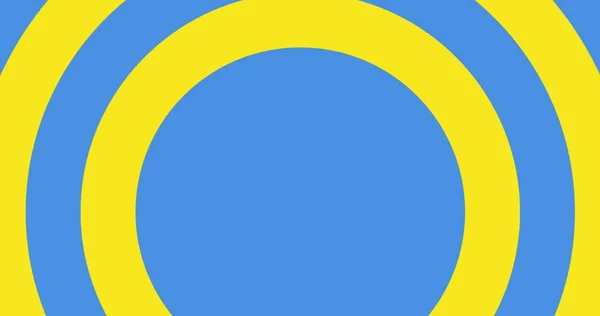 Digitally Generated Image Blue Yellow Circles Representing Ukrainian Flag Digital — Stock Photo, Image