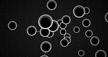 Siyah arkaplandaki insan simgeleriyle bağlantı ağının resmi. küresel çevrimiçi bağlantılar, dijital arayüz ve dijital olarak oluşturulmuş ağ konsepti.