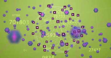 Simgelerle ve sayılarla olan bağlantı ağının küresel görüntüsü. küresel bağlantılar, ağlar ve veri işleme konsepti dijital olarak oluşturulmuş resim.