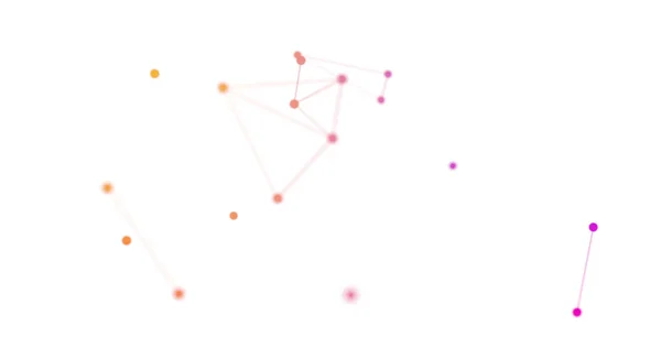 Wizerunek Neonowej Sieci Połączeń Wirujących Białym Tle Koncepcja Połączeń Globalnych — Zdjęcie stockowe