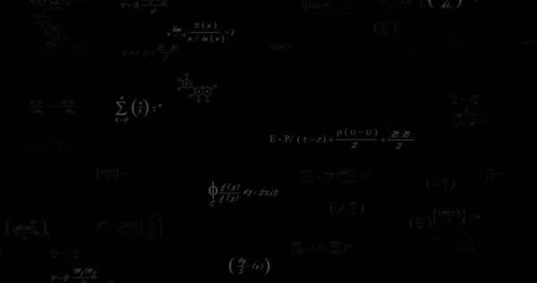 Imagem Processamento Equações Matemáticas Fundo Preto Conceito Processamento Dados Ciência — Fotografia de Stock