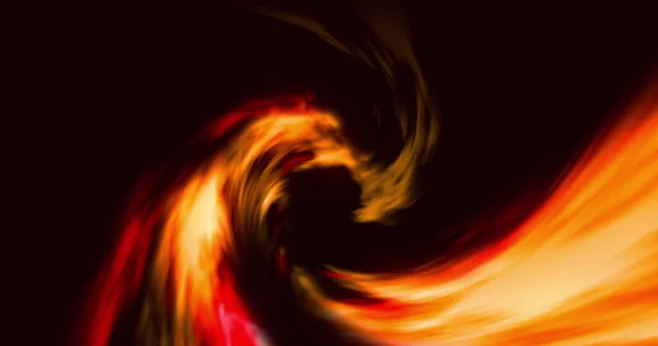 Зображення Сяючої Помаранчевої Червоної Світлової Хвилі Рухається Чорному Тлі Світло — стокове фото