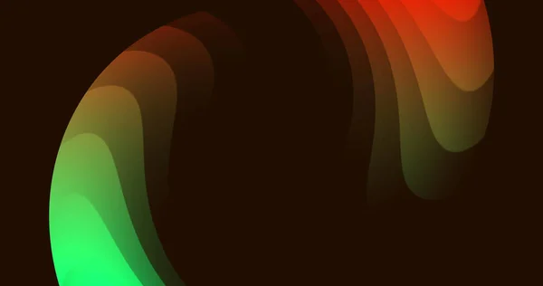 Siyah Arkaplanda Hareket Eden Yeşil Kırmızı Işık Dalgası Görüntüsü Işık — Stok fotoğraf