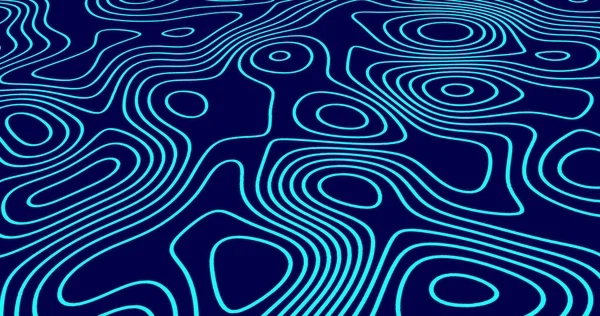 Obrázek Modré Čáry Pohybující Hypnotickým Pohybem Bezešvé Smyčce Modrém Pozadí — Stock fotografie