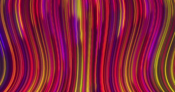 Imagen Senderos Luz Neón Multicolor Que Mueven Movimiento Hipnótico Sobre — Foto de Stock