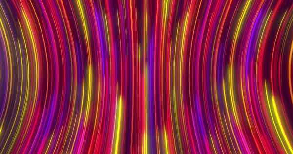 Imagen Senderos Luz Neón Multicolor Que Mueven Movimiento Hipnótico Sobre — Foto de Stock