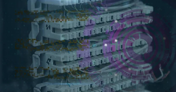 Изображение Сканирования Обработки Данных Серверной Глобальный Бизнес Цифровой Интерфейс Концепции — стоковое фото