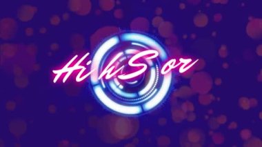 Kapsam taramasında yüksek skorlu metin animasyonu ve mavi arkaplanda lekeler. Sosyal medya ve iletişim arayüzü kavramı dijital olarak oluşturulmuş video.