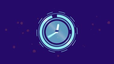 Kapsam taramasında dövüş metninin canlandırılması ve mavi arkaplanda lekeler. Sosyal medya ve iletişim arayüzü kavramı dijital olarak oluşturulmuş video.