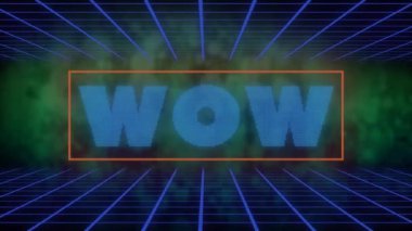 Vay canına metnin animasyonu ve siyah arkaplanda bulutlar. Sosyal medya ve dijital arayüz kavramı dijital olarak oluşturulmuş video.