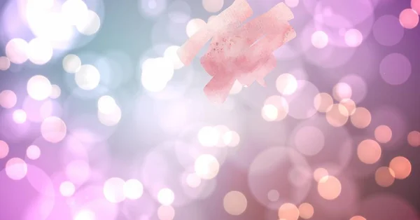 Digitales Bild Von Lichtpunkten Gegen Kopierraum Auf Violettem Hintergrund Hintergründe — Stockfoto