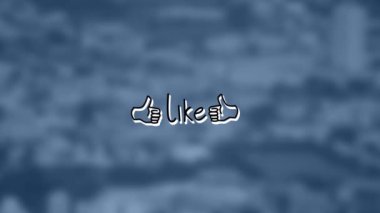 Bulanık arkaplan üzerindeki metnin canlandırması. küresel sosyal medya ve dijital arayüz konsepti dijital olarak oluşturulmuş video.