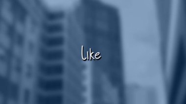 Bulanık arkaplan üzerindeki metnin canlandırması. küresel sosyal medya ve dijital arayüz konsepti dijital olarak oluşturulmuş video.