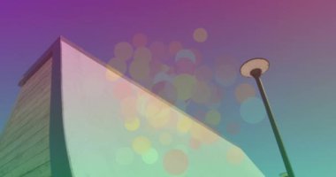 Kafkas kaykayının üzerindeki renkli noktaların animasyonu. global spor ve dijital arayüz konsepti dijital olarak oluşturulmuş video.