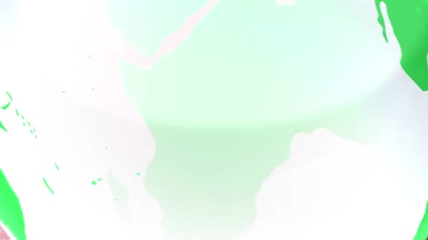Анимация Земного Шара Сети Соединений Розовом Фоне Глобальный Бизнес Цифровой — стоковое видео