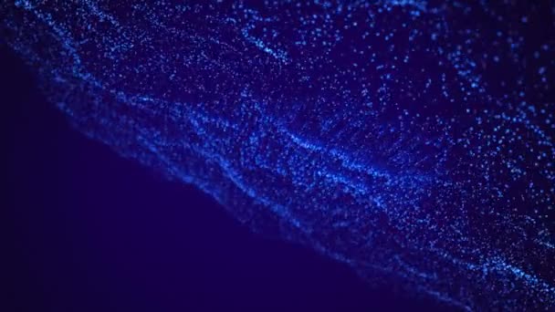 Анімація Світлих Плям Синьому Фоні Світло Візерунок Концепція Руху Цифрове — стокове відео