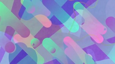 Mavi radyal arka planda hareket eden soyut şekillerin dijital animasyonu. Soyut doku ve tasarım kavramına sahip arkaplanlar