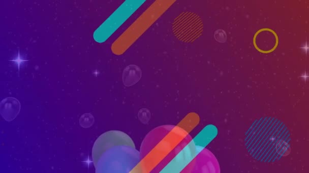 Colorful Abstract Shapes Bunch Colorful Balloons Gradient Background Backgrounds Abstract — Stock Video